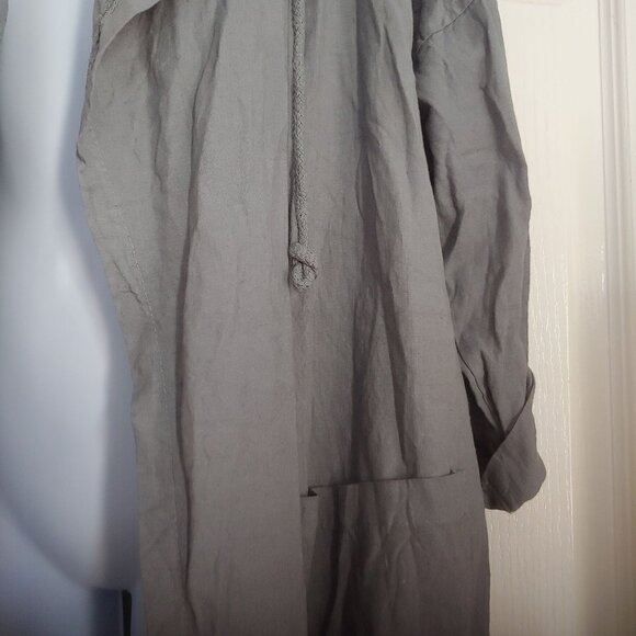 Camille & Co Linen Gray Jacket Lagenlook Lagom Minimalist Baggy Funky L Italy - Picture 6 of 14